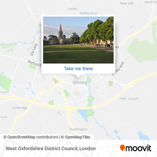 West Oxfordshire District Council map