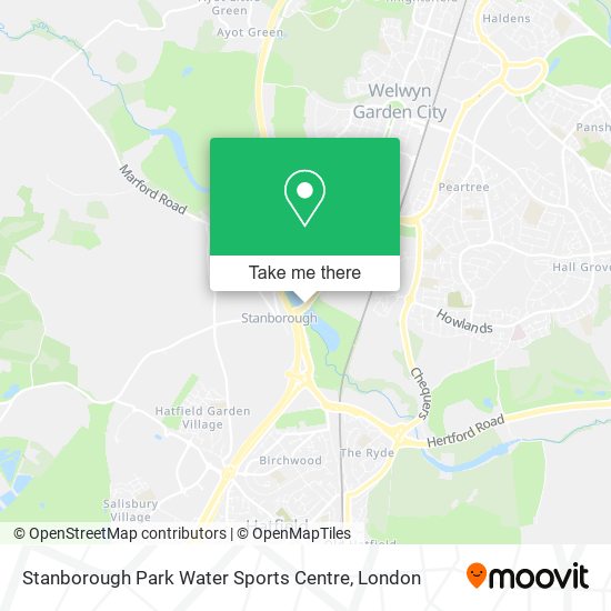 Stanborough Park Water Sports Centre map