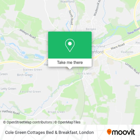 Cole Green Cottages Bed & Breakfast map