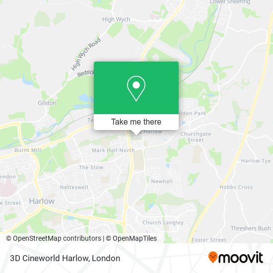 3D Cineworld Harlow map