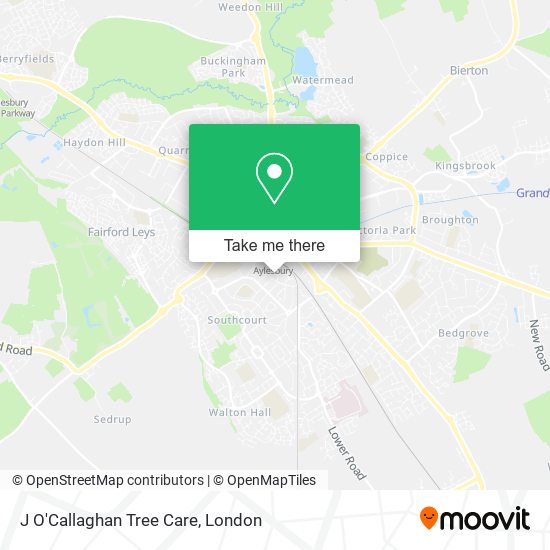 J O'Callaghan Tree Care map