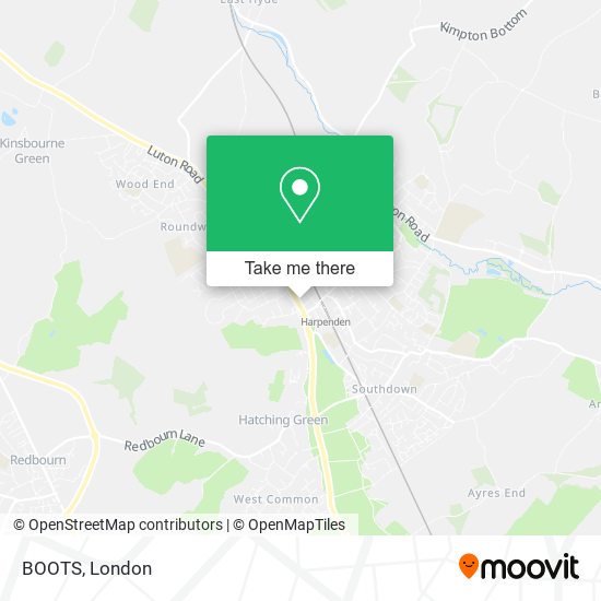 How to get to BOOTS in Harpenden by Bus, Train or Tube?