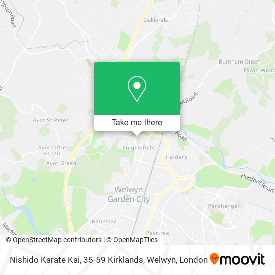 Nishido Karate Kai, 35-59 Kirklands, Welwyn map