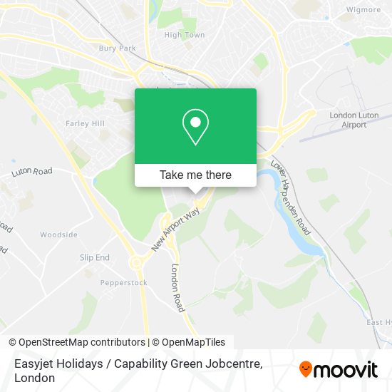 Easyjet Holidays / Capability Green Jobcentre map