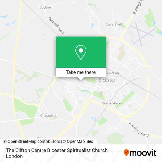 The Clifton Centre Bicester Spiritualist Church map