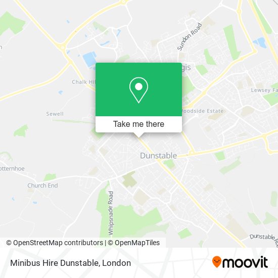 Minibus Hire Dunstable map