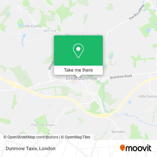 Dunmow Taxis map