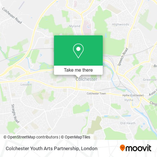 Colchester Youth Arts Partnership map