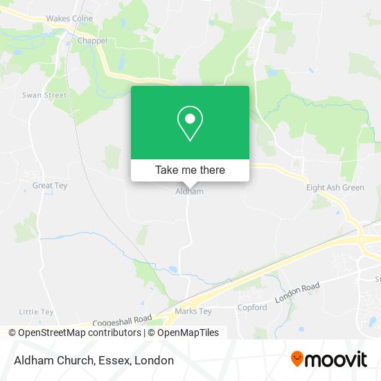 Aldham Church, Essex map