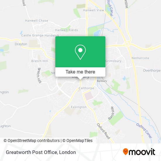 Greatworth Post Office map