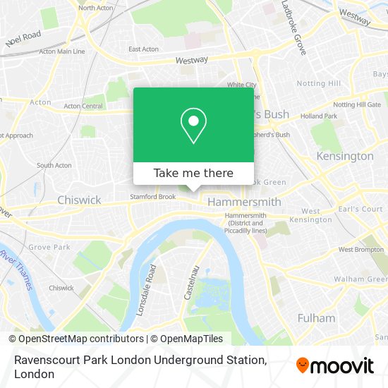 Ravenscourt Park London Underground Station map