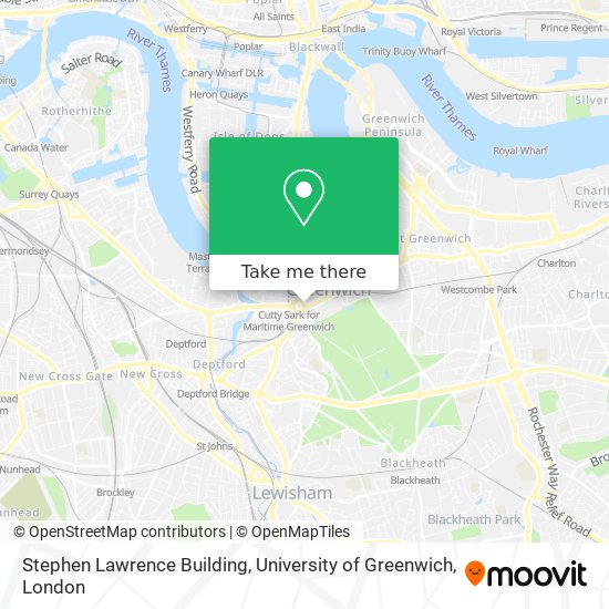 Stephen Lawrence Building, University of Greenwich map