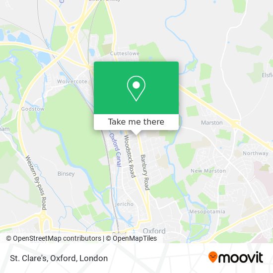 St. Clare's, Oxford map
