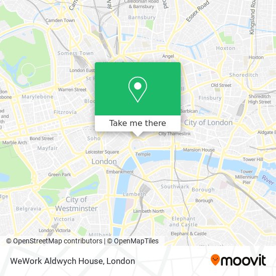 WeWork Aldwych House map