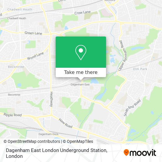 Dagenham East London Underground Station map