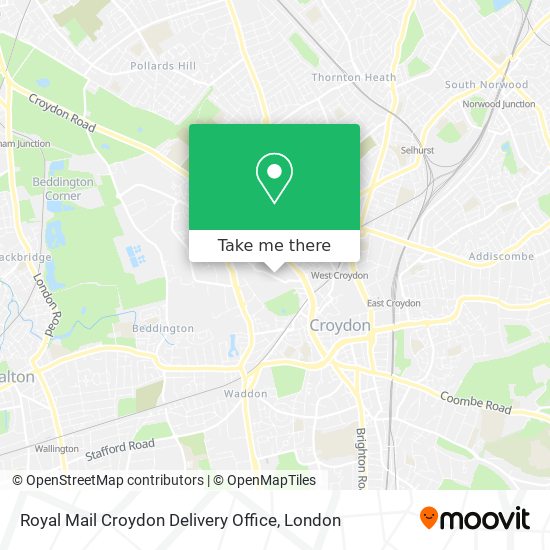 Royal Mail Croydon Delivery Office map