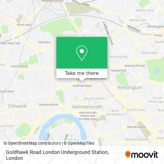 Goldhawk Road London Underground Station map