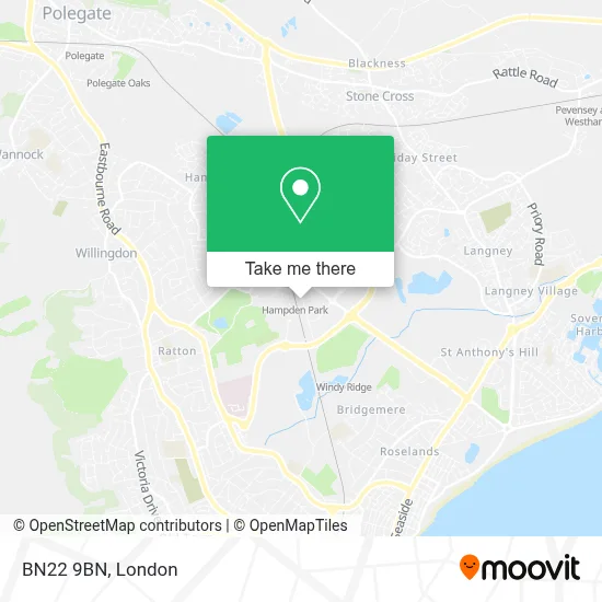 How to Get to BN22 9BN in Eastbourne by Bus or Train?