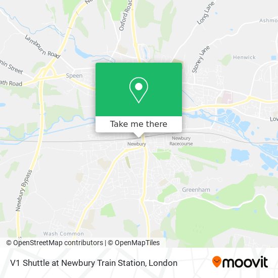 V1 Shuttle at Newbury Train Station map