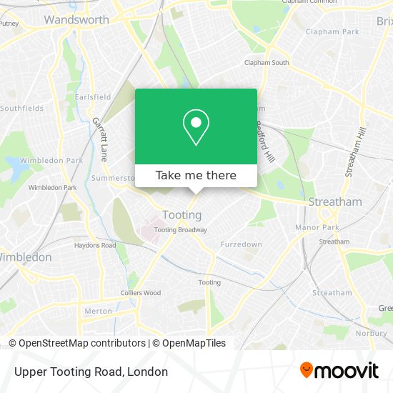 Upper Tooting Road map