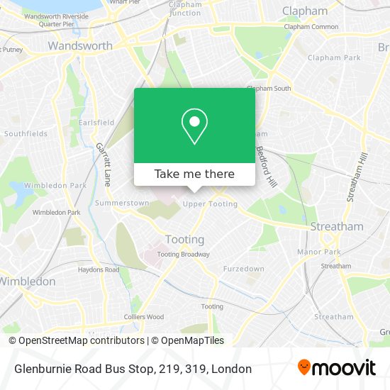 Glenburnie Road Bus Stop, 219, 319 map