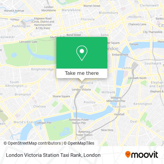 London Victoria Station Taxi Rank map