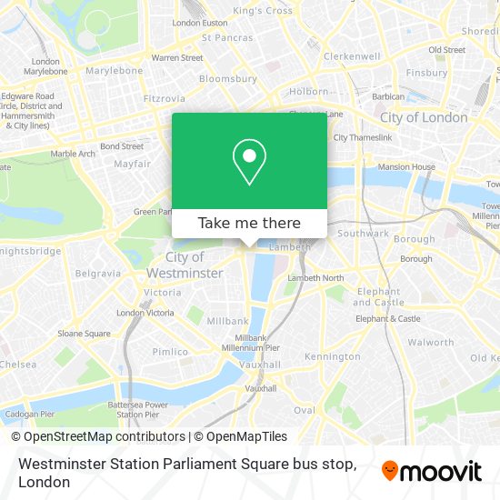 Westminster Station Parliament Square bus stop map