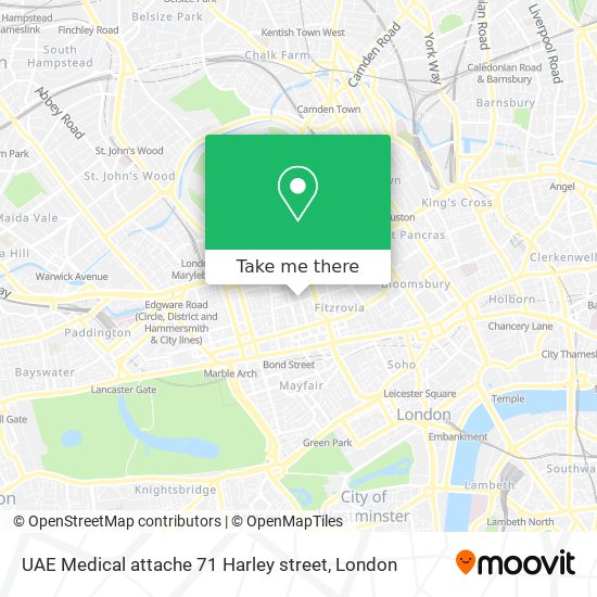 UAE Medical attache 71 Harley street map
