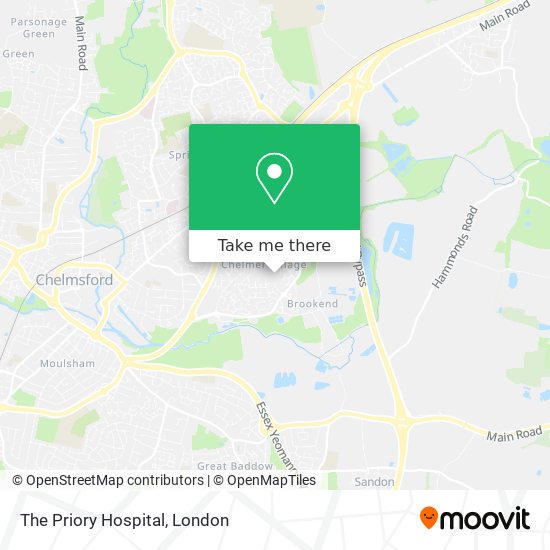 The Priory Hospital map