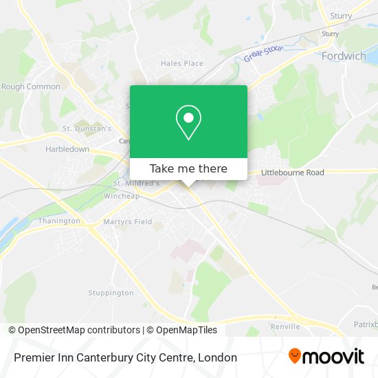 Premier Inn Canterbury City Centre map