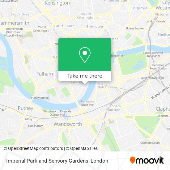 Imperial Park and Sensory Gardens map