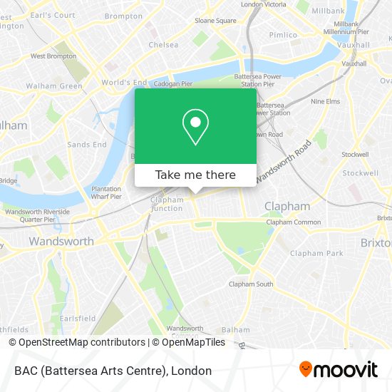 BAC (Battersea Arts Centre) map