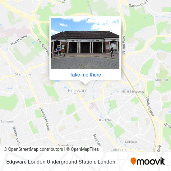 Edgware London Underground Station map