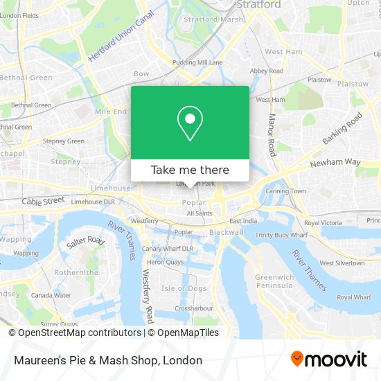 Maureen's Pie & Mash Shop map