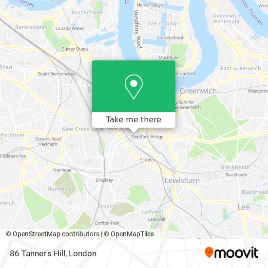 86 Tanner's Hill map