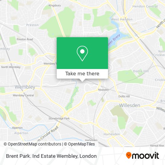 Brent Park. Ind Estate Wembley map