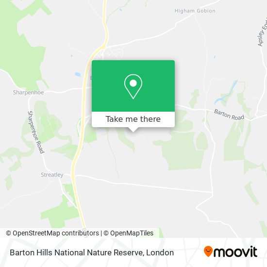 Barton Hills National Nature Reserve map