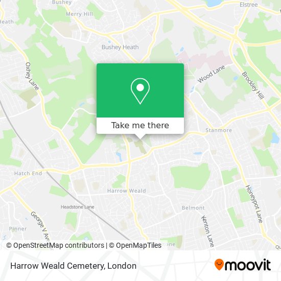 Harrow Weald Cemetery map