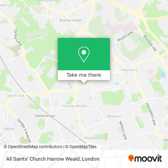 All Saints’ Church Harrow Weald map