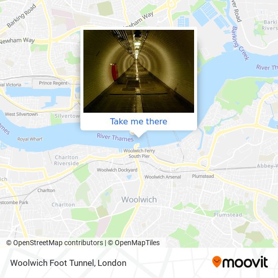 Woolwich Foot Tunnel map