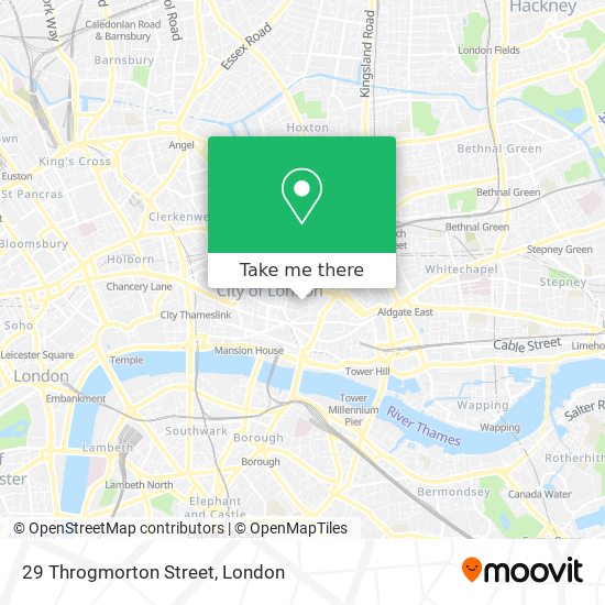 29 Throgmorton Street map