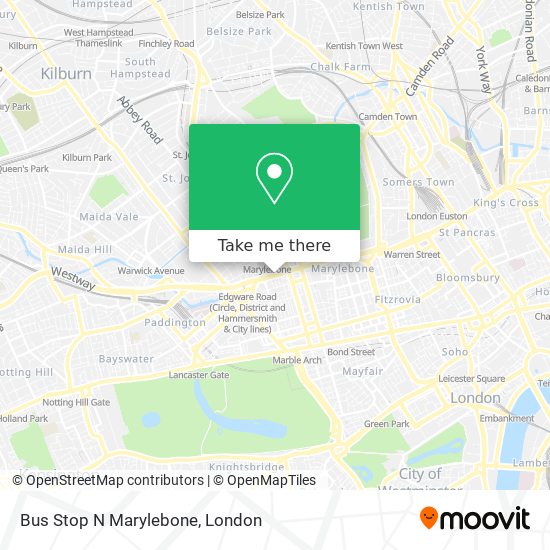 Bus Stop N Marylebone map