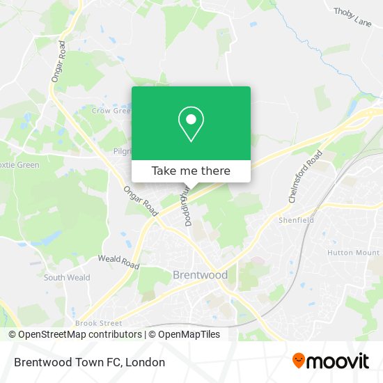 Brentwood Town FC map