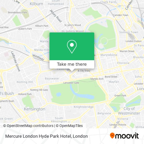 Mercure London Hyde Park Hotel map