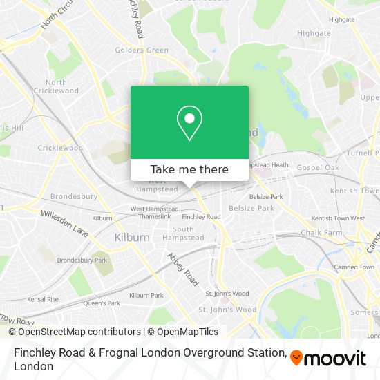 Finchley Road & Frognal London Overground Station map