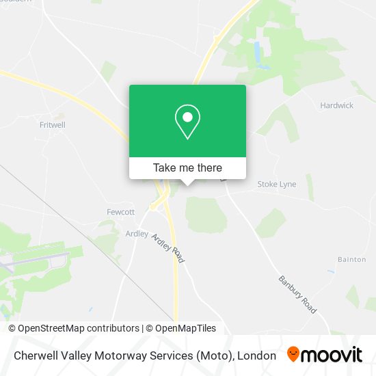 Cherwell Valley Motorway Services map