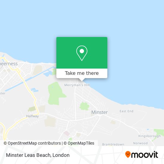 Minster Leas Beach map
