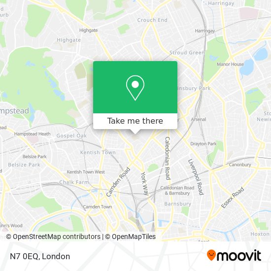 N7 0EQ map