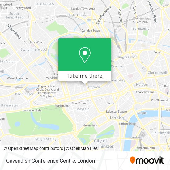 Cavendish Conference Centre map
