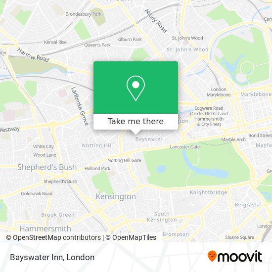 Bayswater Inn map